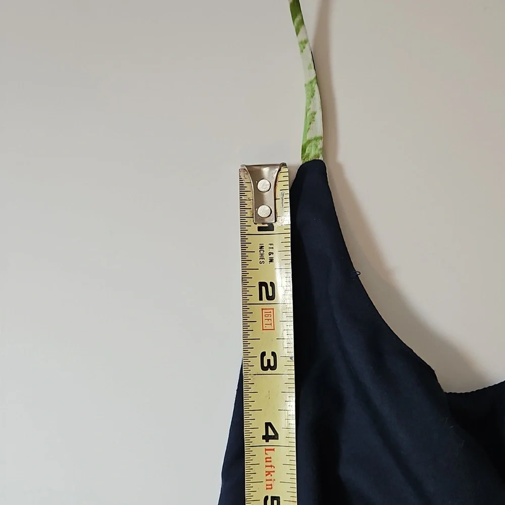 Ann Taylor Factory 14P Amalfi Palm Tropical Midi Halter Dress Cruise Resortwear - Picture 9 of 9